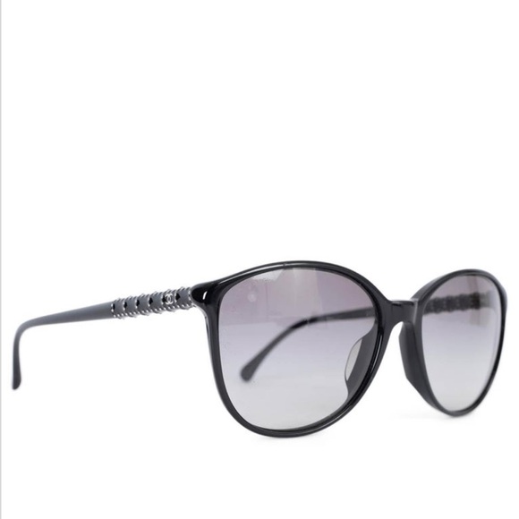 Chanel 5207 Black Studded Cateye Sunglasses - Picture 10 of 14